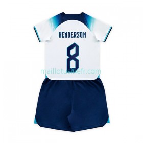 Maillot de Foot Angleterre Henderson 8 Domicile Coupe du monde 2022 - Enfant
